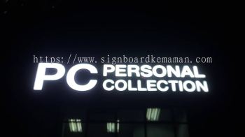 PC PERSONAL COLLECTION LANDMARK SIGNAGE ALUMINIUM GIANT BIG 3D LETTERING SIGNAGE AT BERA TRIANG KERAYONG PAHANG MALAYSIA