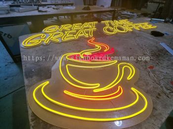 COFFE SHOP LED NEON LETTERING SIGNAGE SIGNBOARD AT TEMERLOH TEMERLOH TOWN, MENTAKAB, LANCHANG, JENDERAK, KERDAU, SEMANTAN, KUALA KRAU, KAMPUNG AWAH PAHANG MALAYSIA