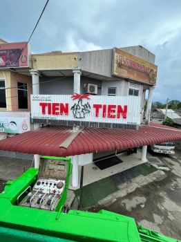 TIEN TIEN OUTDOOR ALUMINIUM PANEL BASE 3D LED FRONTLIT SIGNBOARD SIGNAGE AT PAKA DUNGUN TERENGGANU