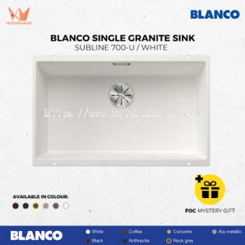 Blanco 73cm Single Granite Sink Subline 700-U (White) 