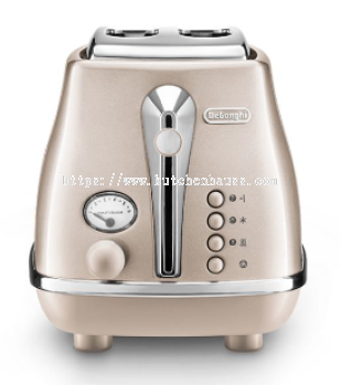 DELONGHI CTOT2003.BG Icona Metallics Champagne Beige 2 Slice Toaster - Toasters