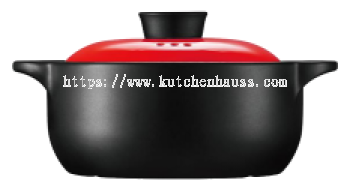 COLOR KING 3233-2000ml SHANGCHU Ceramic Stock Pot Red
