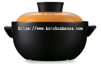 COLOR KING 3442-2200ml MEICHU Ceramic Stock Pot Orange
