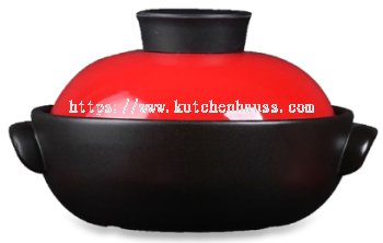 COLOR KING 3369-5500ml RESTAURANT MEICHU Ceramic Hot Pot Red