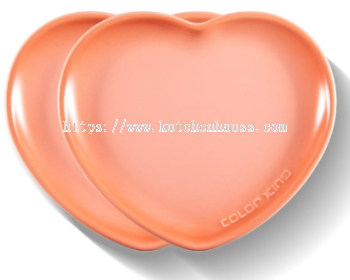 COLOR KING 3698 - 8.5 MICHU Ceramic Heart Shaped Plate Pink