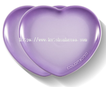 COLOR KING 3698 - 8.5 MICHU Ceramic Heart Shaped Plate Purple
