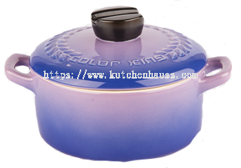 COLOR KING 3759 - 800ml Luxe Ceramic Baking Casserole 8" Purple