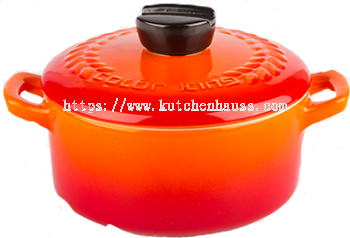 COLOR KING 3759 - 800ml Luxe Ceramic Baking Casserole 8" Orange