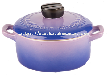 COLOR KING 3759 - 1500ml Luxe Ceramic Baking Casserole 9.5鈥 Purple