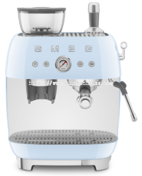 SMEG TAUPE Manual espresso coffee machine with integrated grinder EGF03PB (PASTEL BLUE) 