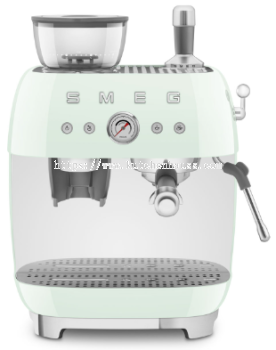 SMEG TAUPE Manual espresso coffee machine with integrated grinder EGF03PG (PASTEL GREEN) 