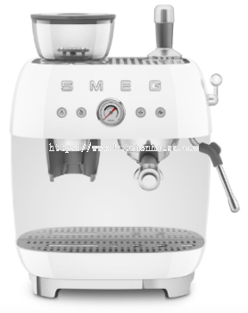 SMEG TAUPE Manual espresso coffee machine with integrated grinder EGF03WH (WHITE) 