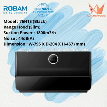 ROBAM 80cm Range Hood (Slim) 76H1S Black