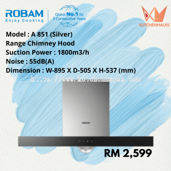 ROBAM 90cm Chimney Hood CXW-200-A851 (Silver)