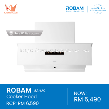 ROBAM - 895mm Chimney Cooker Hood (White Pearl Collection) | 58H2S