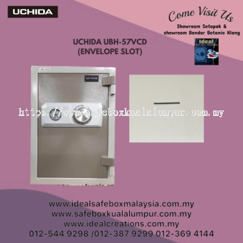 Uchida UBH-57VCD Fire Resistant Safe Box with Envelope Slot (Dial Lock)_57kg