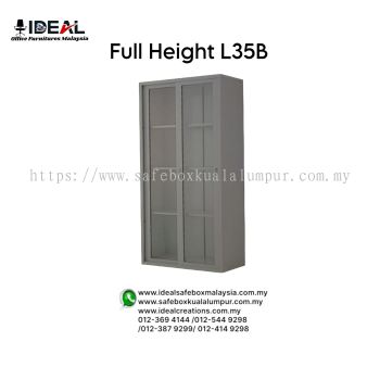 Office Steel Furniture Full Height Steel Cupboard Glass Sliding Door; L35B