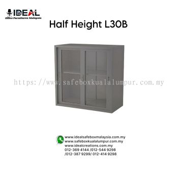 Office Steel Furniture Half Height Steel Cupboard Glass Sliding Door; L30B