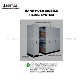 Office Workstation Cabinet Hand Push Mobile Filing System