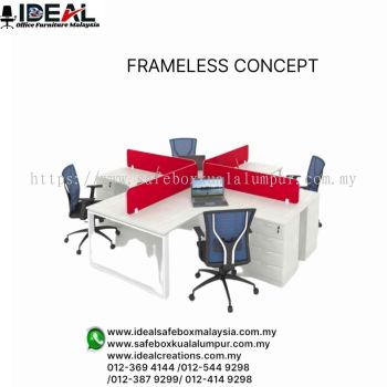 Office Workstation Table Frameless Concept