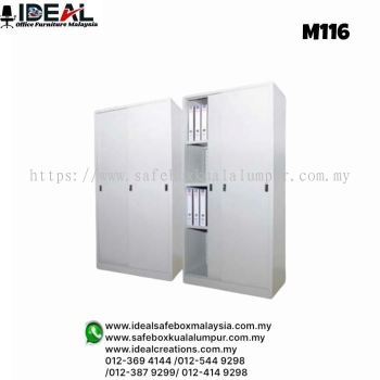 Office Steel Cabinet Height Steel Swinging Door c/w 3 Adjustable Shelves 