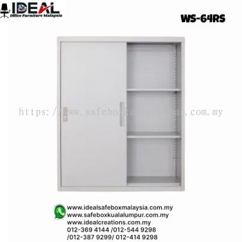 Office Cabinet Roller Shutter WS-84RS Medium Height Roller Shutter door Cupboard With 2 Adjustable Shelves