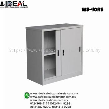 Office Cabinet Roller Shutter WS-40RS Low Height Roller Shutter Door Cupboard With 1 Adjustable Shelves