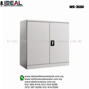 Office Steel Furniture Half Height Swing Outer Front Swing Door Cupboard With 1 Adjustable Shelves WS-36F