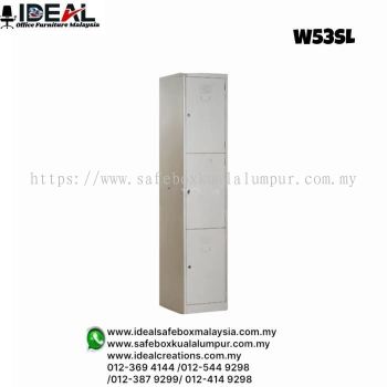 Office Steel Furniture Door Cupboard 3 Compartment W53SL