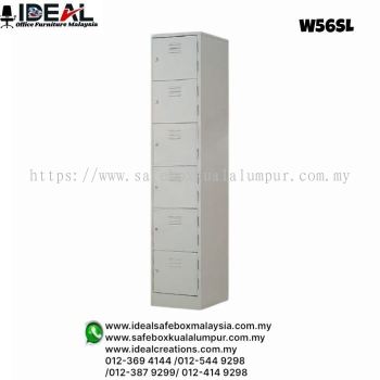 Office Steel Furniture Door Cupboard 6 Compartment W56SL