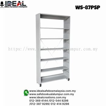 Office Steel Furniture Single Sided Periodical Shelving With Side Panel - Starter Bay (Library Shelving)