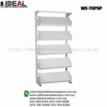 Office Steel Furniture Single Sided Periodical With Side Panel - Starter Bay ( Library Shelving)