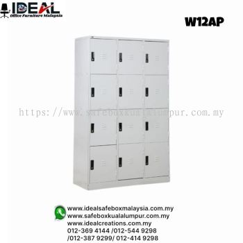 Office Steel Furniture Locker 12 Compartments With Padlock Latch W12AP