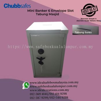 Chubbsafes Peti Besi Masjid Chubbsafes Peti Besi Surau Chubb Mini Banker Size 6 c/w Envelope Slot Peti Besi Masjid Chubb