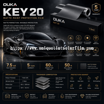 OUKA KEY 20 Matte Paint Protection Film (7.5mil)