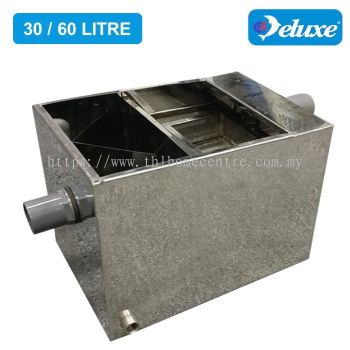 Deluxe 30/60 Liter Stainless Steel Grease Trap for Restaurant Kitchen
