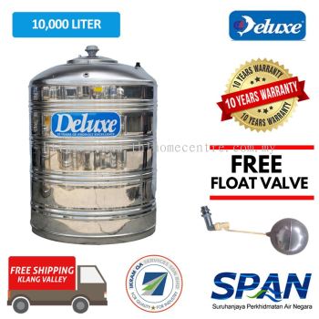 10000 Liter CL 220FL Deluxe Stainless Steel Round Bottom Without Stand Water Tank