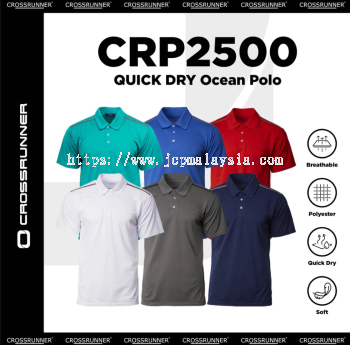 CROSSRUNNER Quick Dry Ocean Polo T-shirt Unisex CRP2500