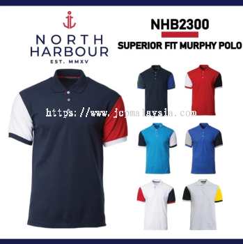 NORTH HARBOUR Unisex Superior Retail Fit Murphy Polo Cotton Polyester NHB2300