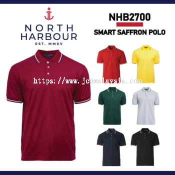 NORTH HARBOUR Unisex Saffron Polo Cotton Polyester Premium Quality NHB2700