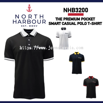 NORTH HARBOUR Unisex Premium Smart Casual Pocket Mojo Polo NHB3200