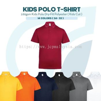 ULTIFRESH Anti-Bacterial Kids Polo Kids Dry-Fit Polyester T shirt Microfiber UDF25