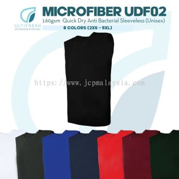 ULTIFRESH Anti-Bacteria Microfiber Singlet Jersey Sleeveless Unisex Cool Airy Breathable Elastic Tank UDF02
