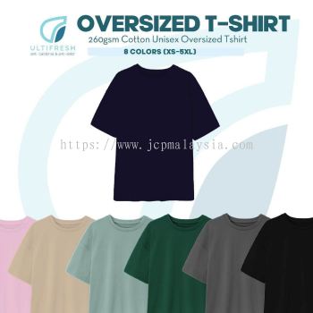 ULTIFRESH Anti-Bacterial Anti-Bacterial Oversize Plain T-Shirt UOV01