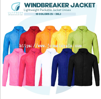 ULTIFRESH Windbreaker Jacket Unisex Lightweight Microfiber Jacket Unisex AKJ01