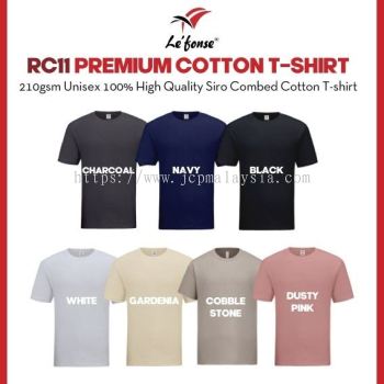 LEFONSE Unisex 100% Premium Cotton T-Shirt RC02 RC03
