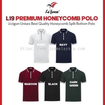 LEFONSE Unisex Adult 210gsm Thick Quality Breathable Honeycomb Polo T-Shirt L1900