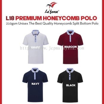 LEFONSE 210gsm Thick Quality Breathable Honeycomb Polo Split Bottom Tee L1800