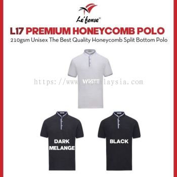 LEFONSE Unisex Adult 210gsm Thick Quality Breathable Honeycomb Polo Split Bottom Tee L1700