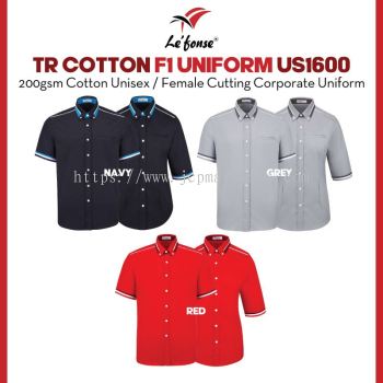 LEFONSE TR Cotton Corporate F1 Uniform Premium Corporate Wear US16 US16F